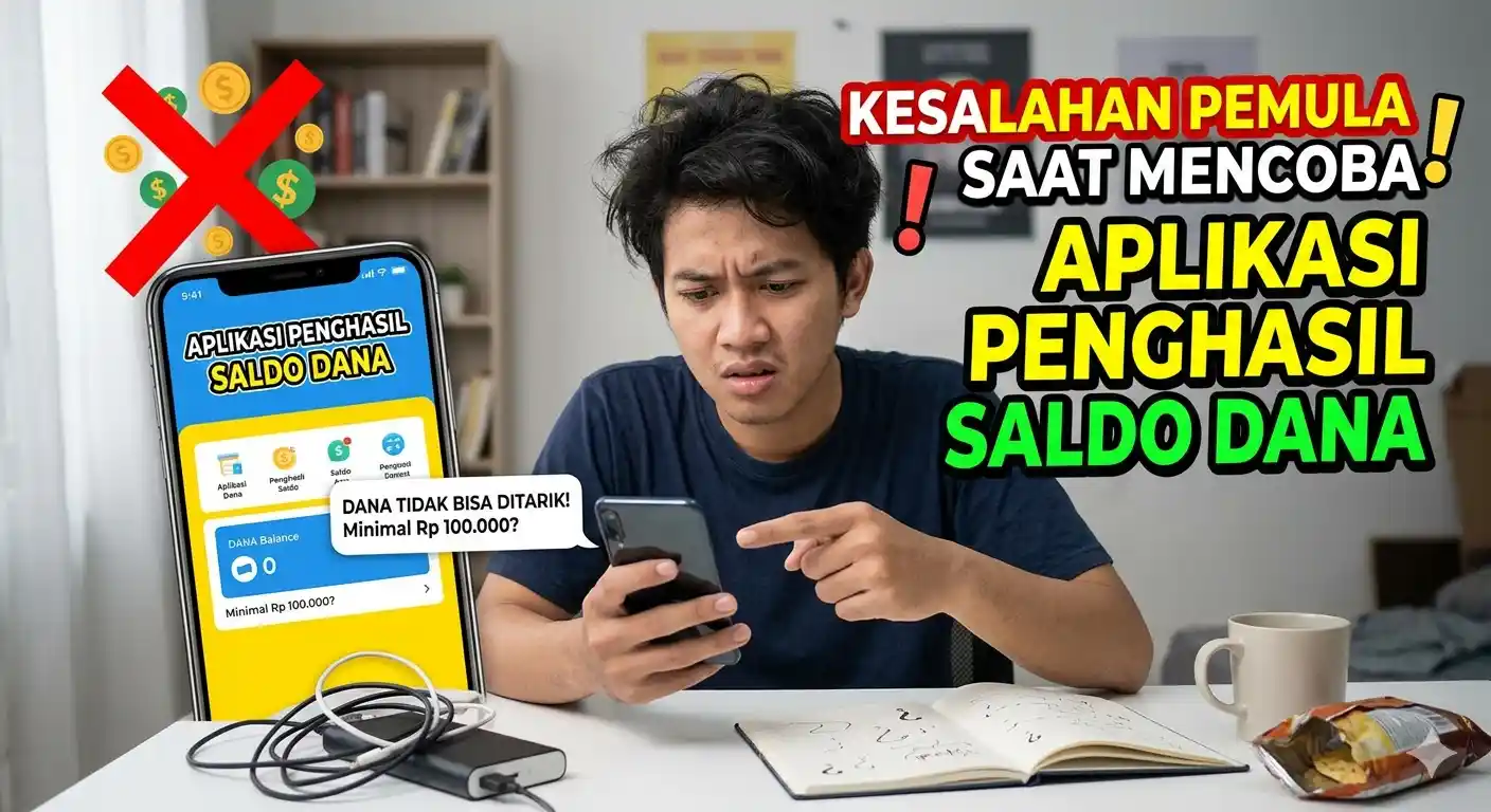 Kesalahan Pemula Saat Mencoba Aplikasi Penghasil Saldo DANA